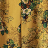 Men's Vintage Casual Cotton Shirt with Flowers and Short Sleeves