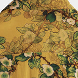Men's Vintage Casual Cotton Shirt with Flowers and Short Sleeves