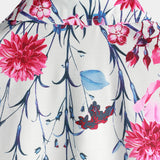 Men's Cotton Floral Shirts, Summer T-Shirt with Floral Pattern and Short Sleeves
