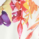 Men's Summer Cotton Floral Shirt, Short Sleeves, With Buttons, For Vacation