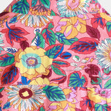 Men's Hawaiian Cotton Shirt in Pink Flowers with Short Sleeves for Summer