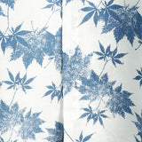 Short Sleeve Breathable Cotton Shirt with Maple Leaf Pattern for Men