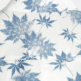 Short Sleeve Breathable Cotton Shirt with Maple Leaf Pattern for Men