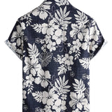 Vintage Short Sleeve Men's Shirt with Floral Pattern from the Island