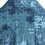 Retro Cotton Casual Short Sleeve Shirt with Floral Pocket in Blue for Men