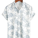 Summer Hawaiian Shirt with Vintage Floral Print for Men