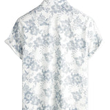 Summer Hawaiian Shirt with Vintage Floral Print for Men
