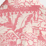 Short Sleeve Cotton Hawaiian Shirt with Floral Pattern Pink for Men