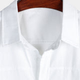 Short Sleeve Cotton Shirt with Chest Pockets for Men