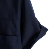 Short Sleeve Cotton Shirt with Chest Pockets in Solid Color