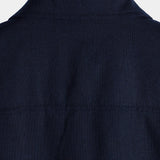 Short Sleeve Cotton Shirt with Chest Pockets in Solid Color