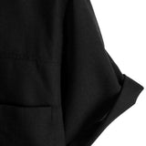Short Sleeve Cotton Shirt with Chest Pockets in Solid Color for Men