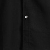 Short Sleeve Cotton Shirt with Chest Pockets in Solid Color for Men