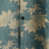 Men's Summer Short Sleeve Cotton T-Shirt with Maple Leaf Pattern