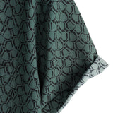 Men's Cotton Vacation Shirt Short Sleeve Green with Buttons