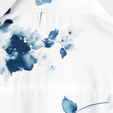 Men's Summer Shirt with Floral Pattern in Cotton with Short Sleeves