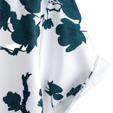 Men's Summer Shirt with Floral Pattern Made of Cotton with Short Sleeves
