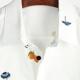Cotton Summer Short Sleeve Shirt for Men, Buttons, Beach, Vacation