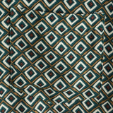 Casual Short Sleeve Shirt with Geometric Pattern for Men