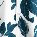 Summer Casual Cotton Floral Shirt for Men, with Buttons and Short Sleeves, Perfect for Beach Vacations