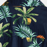 Hawaiian Short Sleeve Cotton Shirt with Pineapple Pattern for Men