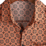 Men's Vintage Cotton Spring Shirt with Short Sleeves