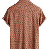Men's Vintage Cotton Spring Shirt with Short Sleeves