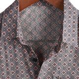Men's Short Sleeve Cotton Shirt with Buttons