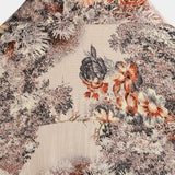 Casual Retro Cotton Shirt with Buttons in Floral Pattern for Men