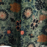 Men's Short Sleeve Cotton Vintage Style Shirt with Floral Pattern