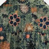 Men's Short Sleeve Cotton Vintage Style Shirt with Floral Pattern