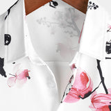 Summer Short Sleeve Shirt in Pink Flowers for Men