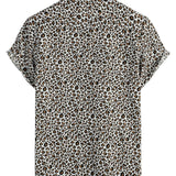 Short Sleeve Leopard Print Shirt for Men