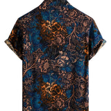 Men's Retro Style Short Sleeve Cotton Shirt