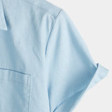 Casual Short Sleeve Cotton Shirt for Men