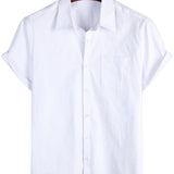 Casual Short Sleeve Cotton Shirt for Men