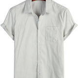 Casual Short Sleeve Cotton Shirt for Men