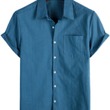 Casual Short Sleeve Cotton Shirt for Men