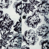 Short Sleeve Skull Flower Pattern Cotton Shirt in Punk Rock Style for Men