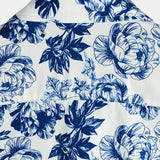 Short Sleeve Cotton Skull and Flower Punk Rock Shirt for Men