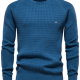 Men's Sweater with Mesh Pattern