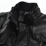 Elegant Long Leather Motorcycle Jacket