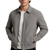 Gray Suede Jacket for Men – Modern Casual Jacket
