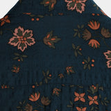 Short Sleeve Cotton Button-Up Shirt for Men, Floral, Navy for Summer