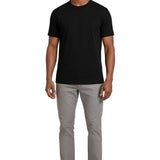Men's Slim-Fit Mercerized T-Shirt in Black