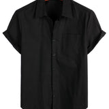 Casual Short Sleeve Cotton Shirt for Men
