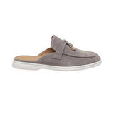 Light Gray Suede Mediterranean Mules
