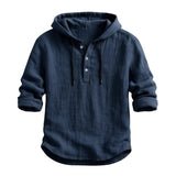 Adam – Linen Hoodie Shirt