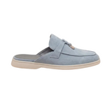 Blue Suede Mediterranean Mules