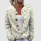 Josefína - Cardigan with Floral Pattern